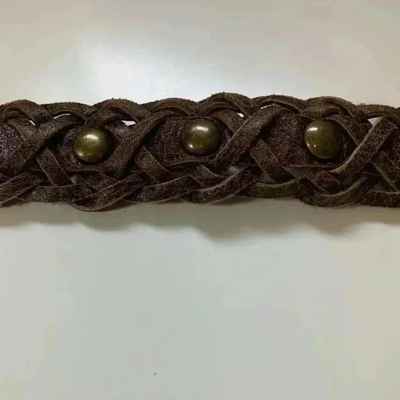 Source unknown distressed leather belt, vintage look - Picture 5 of 13